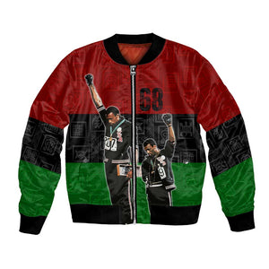 Mexico City 1968 African American Bomber Jacket Black Power Salute