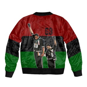Mexico City 1968 African American Bomber Jacket Black Power Salute