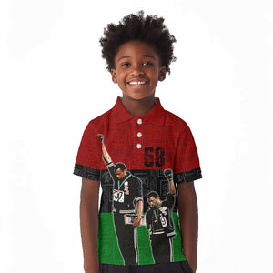 Mexico City 1968 African American Kid Polo Shirt Black Power Salute