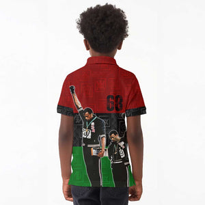 Mexico City 1968 African American Kid Polo Shirt Black Power Salute