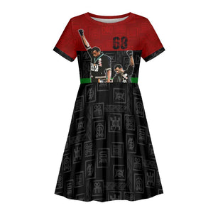 Mexico City 1968 African American Kid Short Sleeve Dress Black Power Salute