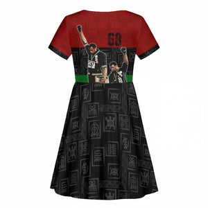 Mexico City 1968 African American Kid Short Sleeve Dress Black Power Salute