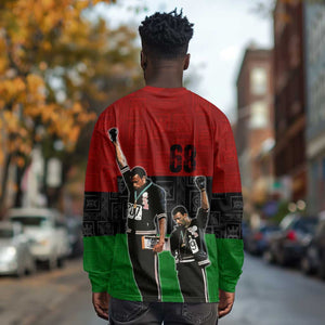 Mexico City 1968 African American Long Sleeve Shirt Black Power Salute DT02