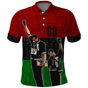 Mexico City 1968 African American Polo Shirt Black Power Salute