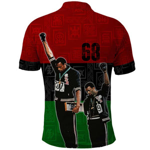 Mexico City 1968 African American Polo Shirt Black Power Salute