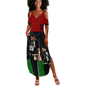 Mexico City 1968 African American Summer Maxi Dress Black Power Salute