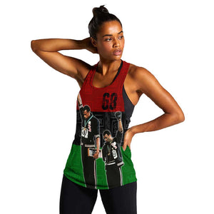 Mexico City 1968 African American Women Racerback Tank Black Power Salute