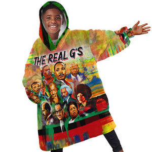 The Real G's KId Wearable Blanket Hoodie Civil Rights Leaders