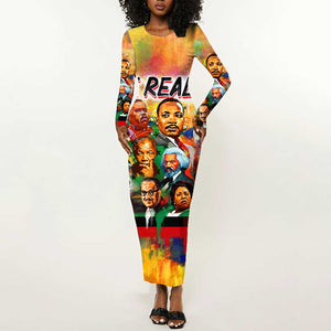 The Real G's Long Sleeve Bodycon Dress Civil Rights Leaders