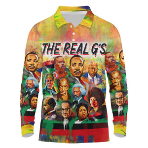 The Real G's Long Sleeve Polo Shirt Civil Rights Leaders