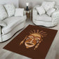 African Women Area Rug Tribal Ethnic Mask