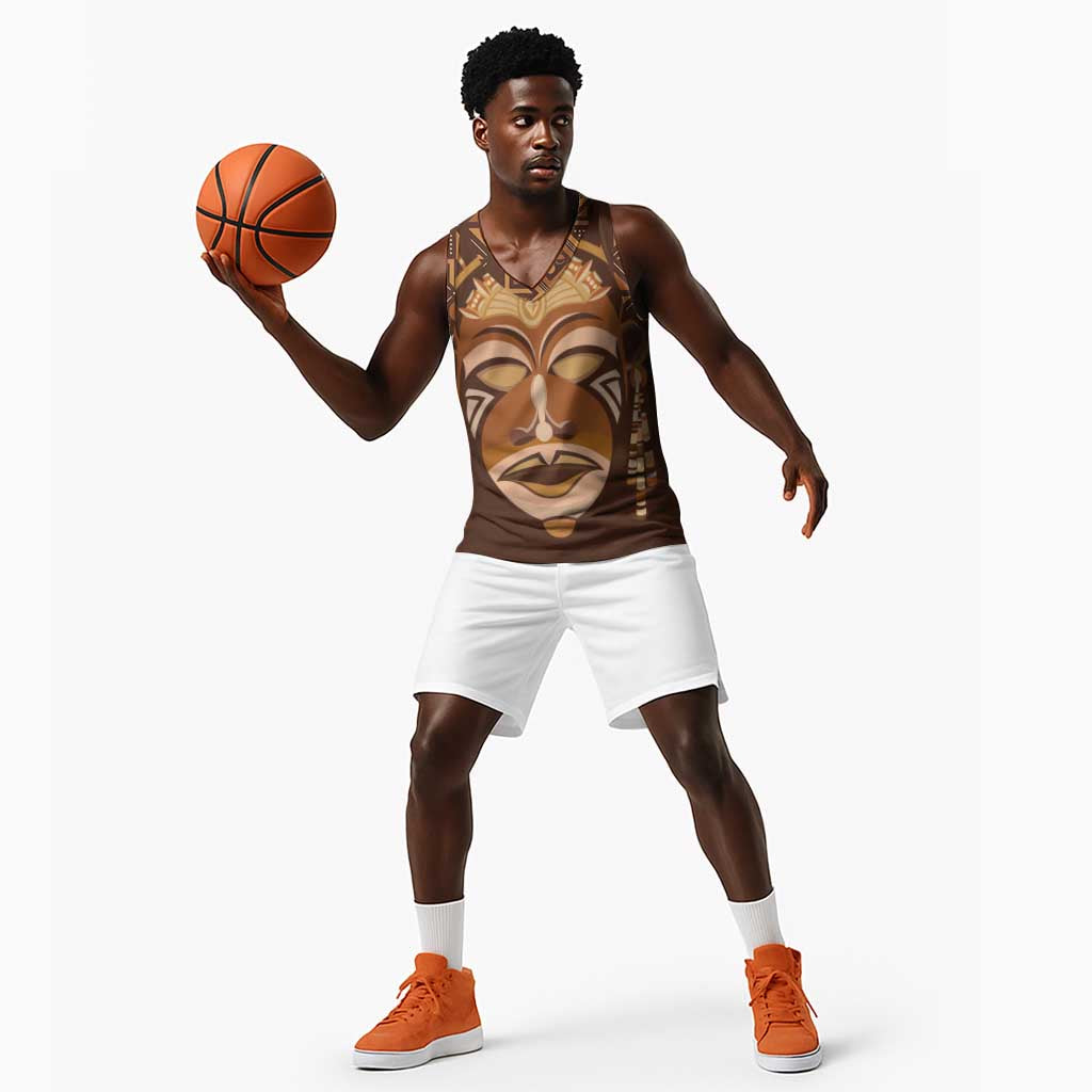 African Women Basketball Jersey Tribal Ethnic Mask DT02