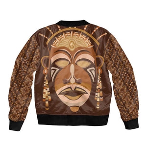 African Women Bomber Jacket Tribal Ethnic Mask