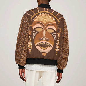 African Women Bomber Jacket Tribal Ethnic Mask