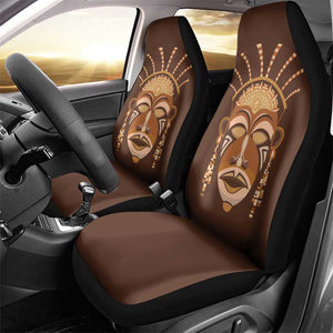 African Women Car Seat Cover Tribal Ethnic Mask