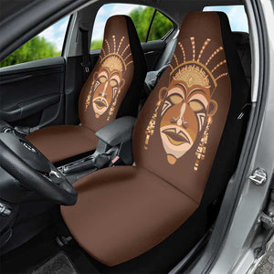 African Women Car Seat Cover Tribal Ethnic Mask