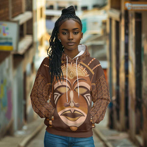 African Women Hoodie Tribal Ethnic Mask