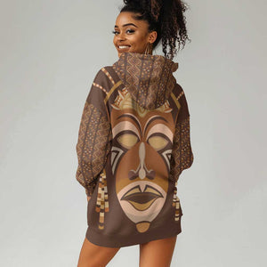 African Women Hoodie Dress Tribal Ethnic Mask