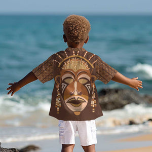 African Women Kid Hawaiian Shirt Tribal Ethnic Mask