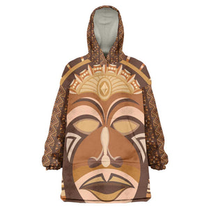 African Women KId Wearable Blanket Hoodie Tribal Ethnic Mask