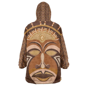 African Women KId Wearable Blanket Hoodie Tribal Ethnic Mask