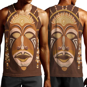 African Women Men Tank Top Tribal Ethnic Mask