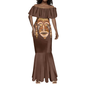 African Women Mermaid Dress Tribal Ethnic Mask