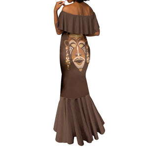 African Women Mermaid Dress Tribal Ethnic Mask