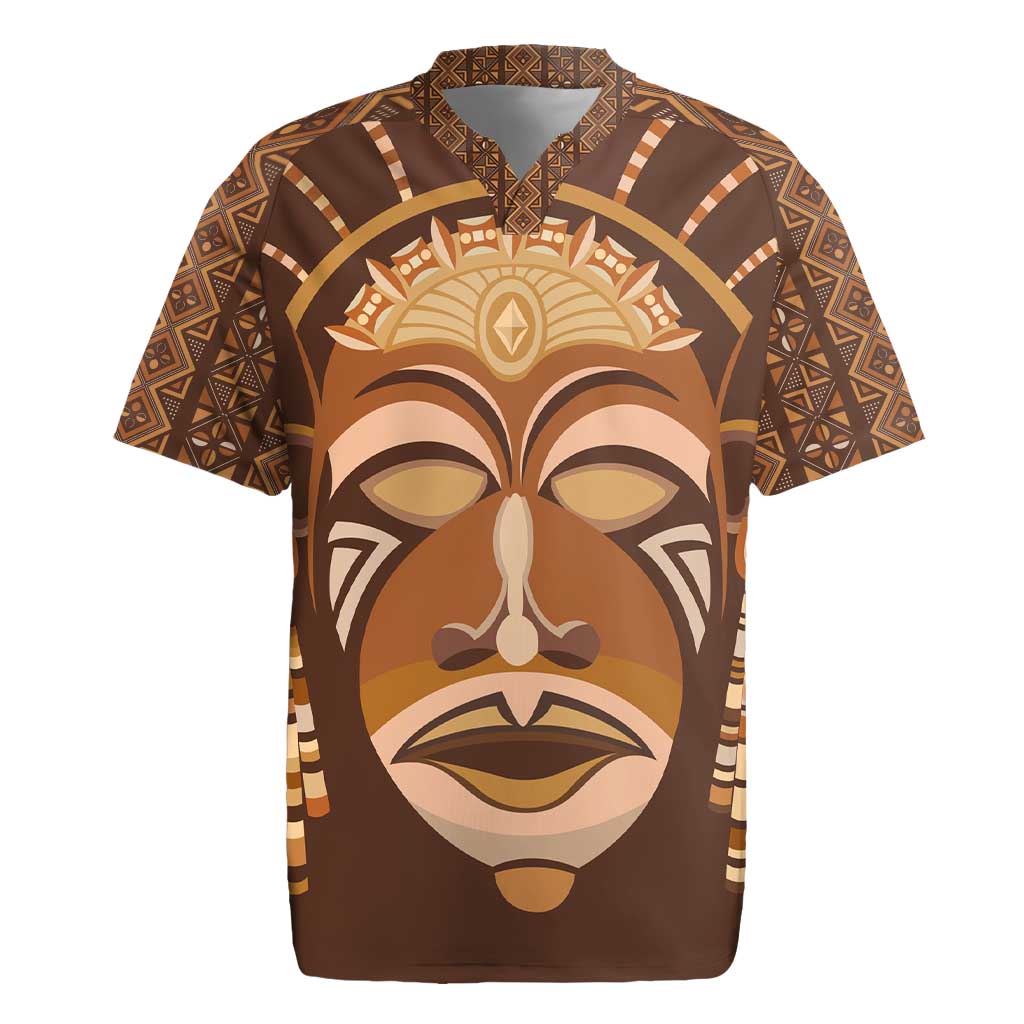 African Women Rugby Jersey Tribal Ethnic Mask