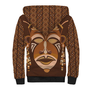 African Women Sherpa Hoodie Tribal Ethnic Mask