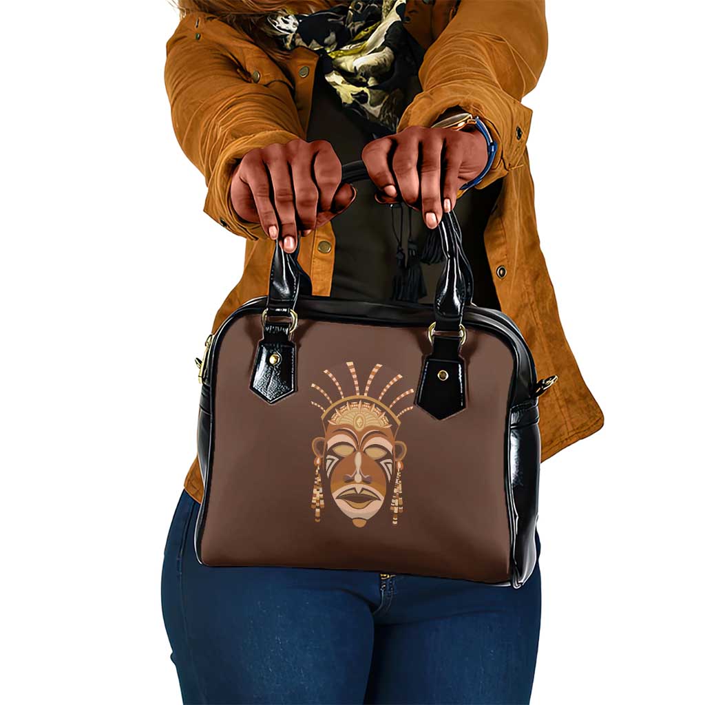 African Women Shoulder Handbag Tribal Ethnic Mask