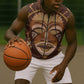 African Women Sleeveless Zip Hoodie Tribal Ethnic Mask - African Pride