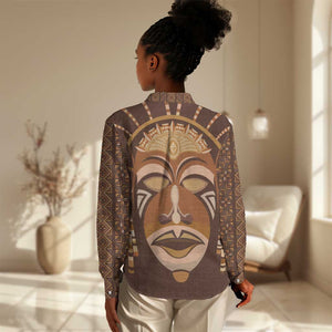 African Women Women Casual Shirt Tribal Ethnic Mask