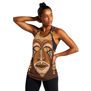 African Women Women Racerback Tank Tribal Ethnic Mask