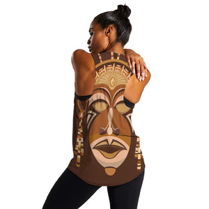 African Women Women Racerback Tank Tribal Ethnic Mask