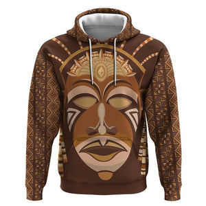 African Women Zip Hoodie Tribal Ethnic Mask