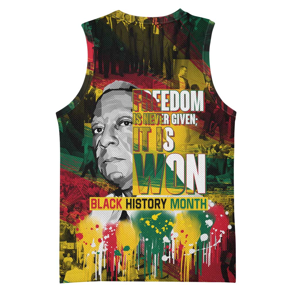 Freedom Is Never Given It Is Won Basketball Jersey Asa Philip Randolph DT02