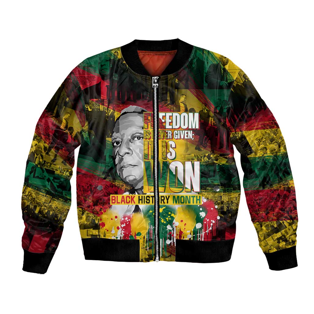 Freedom Is Never Given It Is Won Bomber Jacket Asa Philip Randolph
