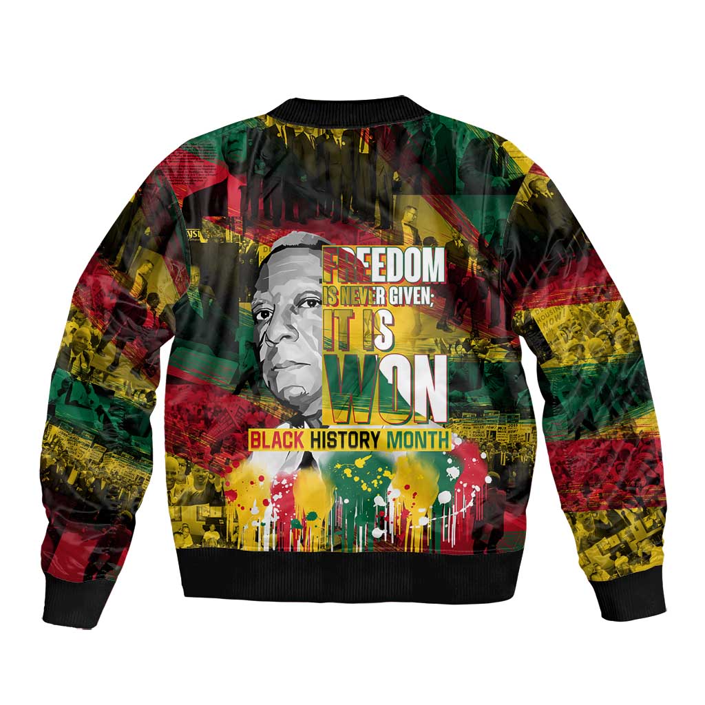 Freedom Is Never Given It Is Won Bomber Jacket Asa Philip Randolph
