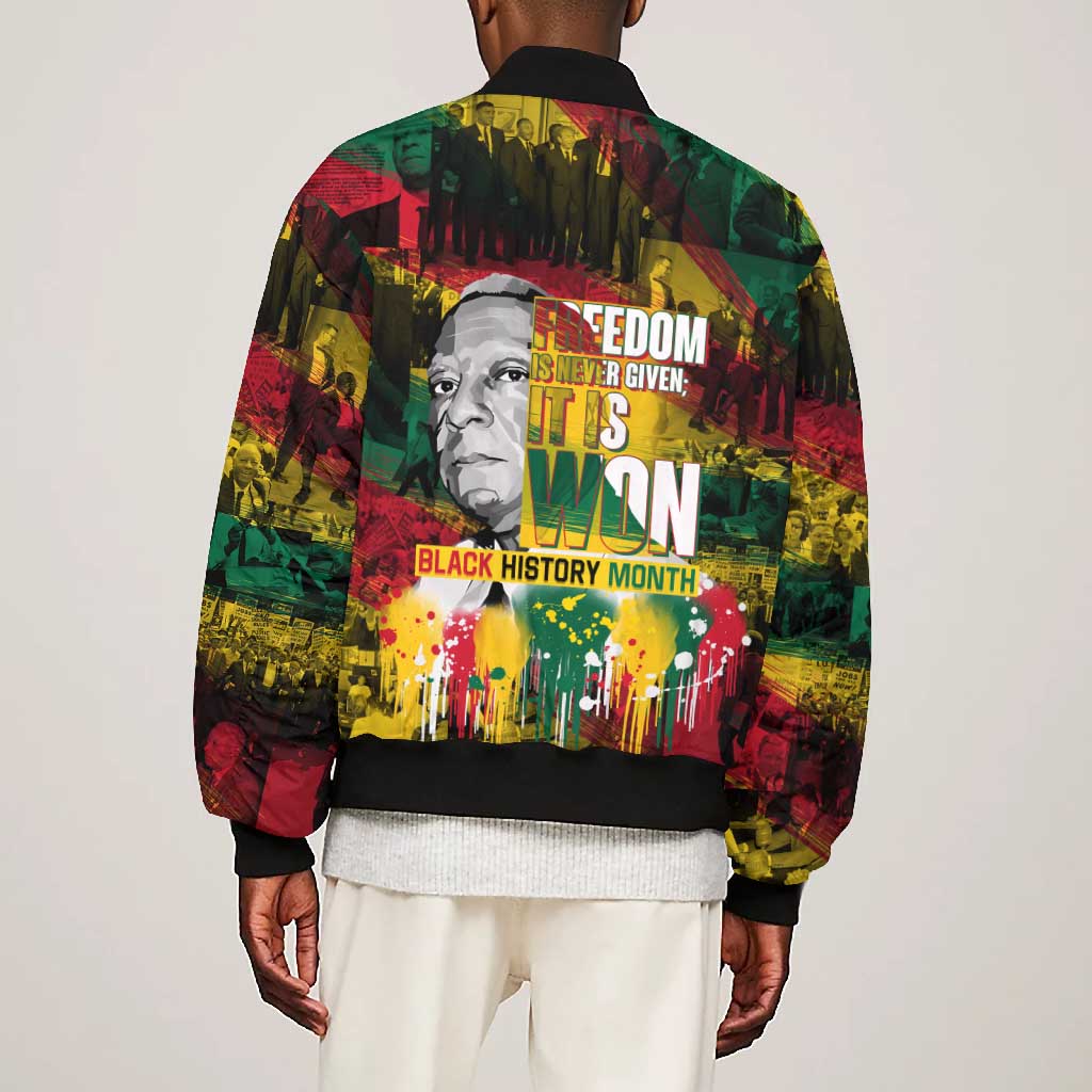 Freedom Is Never Given It Is Won Bomber Jacket Asa Philip Randolph