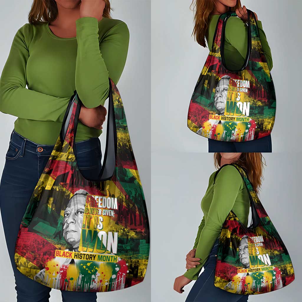 Freedom Is Never Given It Is Won Grocery Bag Asa Philip Randolph