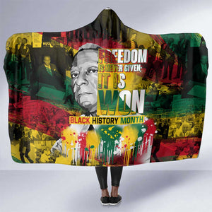 Freedom Is Never Given It Is Won Hooded Blanket Asa Philip Randolph