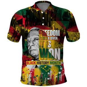 Freedom Is Never Given It Is Won Polo Shirt Asa Philip Randolph