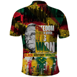 Freedom Is Never Given It Is Won Polo Shirt Asa Philip Randolph