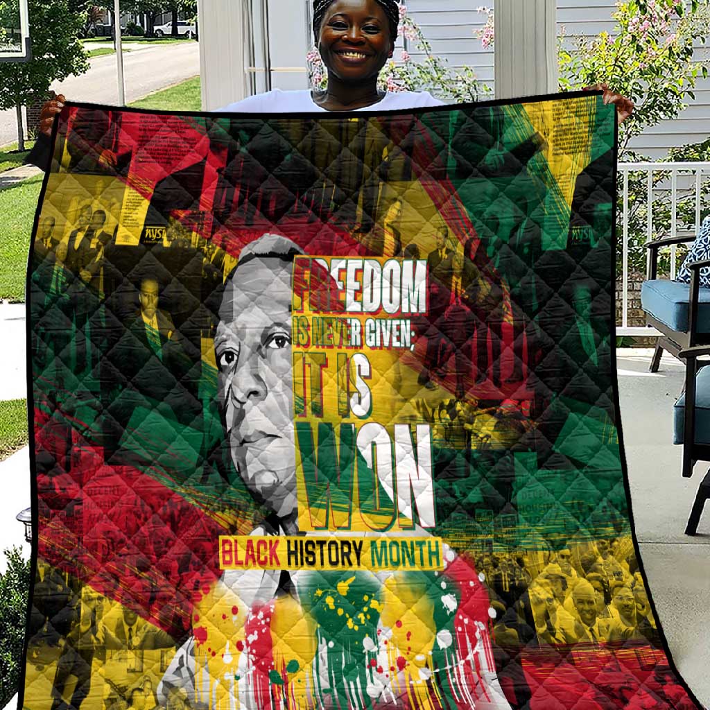 Freedom Is Never Given It Is Won Quilt Asa Philip Randolph