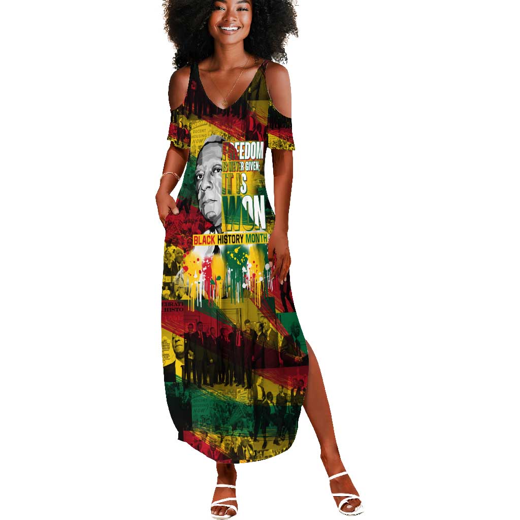 Freedom Is Never Given It Is Won Summer Maxi Dress Asa Philip Randolph