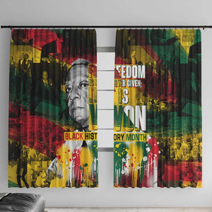 Freedom Is Never Given It Is Won Window Curtain Asa Philip Randolph