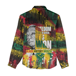 Freedom Is Never Given It Is Won Women Casual Shirt Asa Philip Randolph DT02