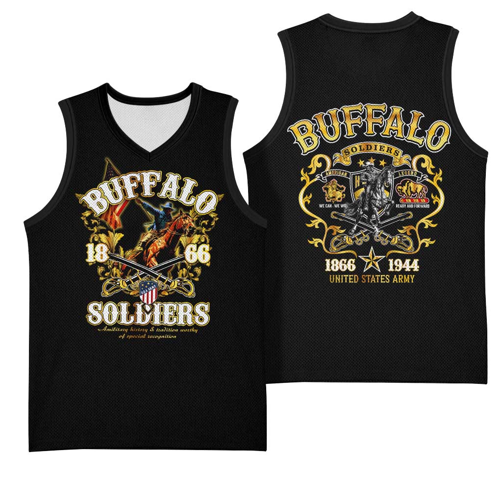 Buffalo Soldiers Basketball Jersey American American Legend 1866-1944 DT02