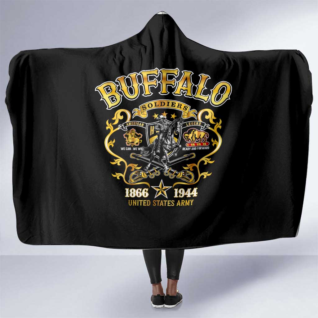 Buffalo Soldiers Hooded Blanket American American Legend 1866-1944